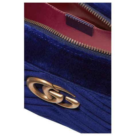 gucci borsa velluto blu|Gucci gg marmont.